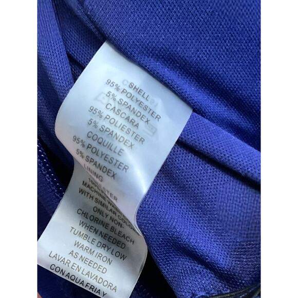 Vince Camuto Jumpsuit Women's Size 0 Blouson Blue Wide Leg Stretch Pockets - Picture 14 of 14